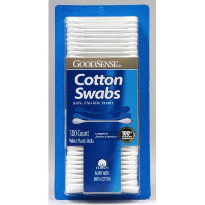 0 GoodSense Plastic Cotton Swabs 300 Count Case Pack 24 Cotton Swabs Light Gray