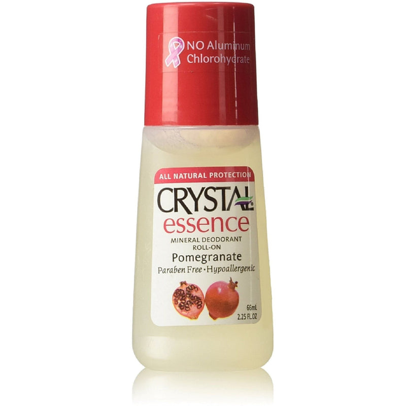 Crystal Crystal Essence Mineral Deodorant Roll On Pomegranate By DEODORANTS, 2.25 Fl Oz Deodorant White Smoke