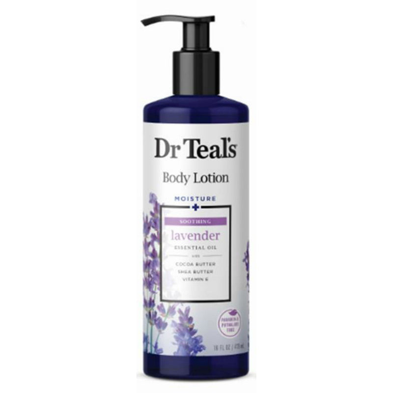 Dr Teal's Dr Teal's Body Lotion Moisture Plus Soothing Lavender, 16 Oz Lotion & Moisturizer White Smoke