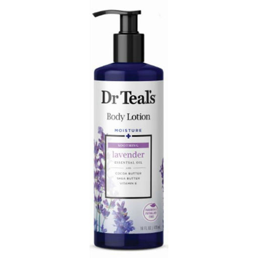 Dr Teal's Dr Teal's Body Lotion Moisture Plus Soothing Lavender, 16 Oz Lotion & Moisturizer White Smoke