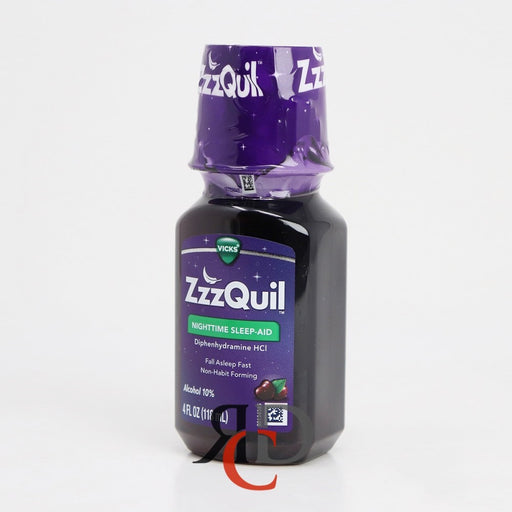Vicks Zzzquil Night Time Sleep -Aid Liquid Warm Berry 4 Oz Medicine & Drugs Lavender