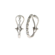 Bids.com 1.00ct Diamond Hoop Earrings 14KT White Gold Earrings White Smoke
