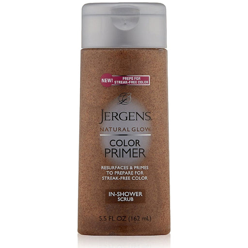Jergens Jergens Natural Glow Color Primer In-Shower Scrub 5.50 Oz Health & Beauty Dim Gray