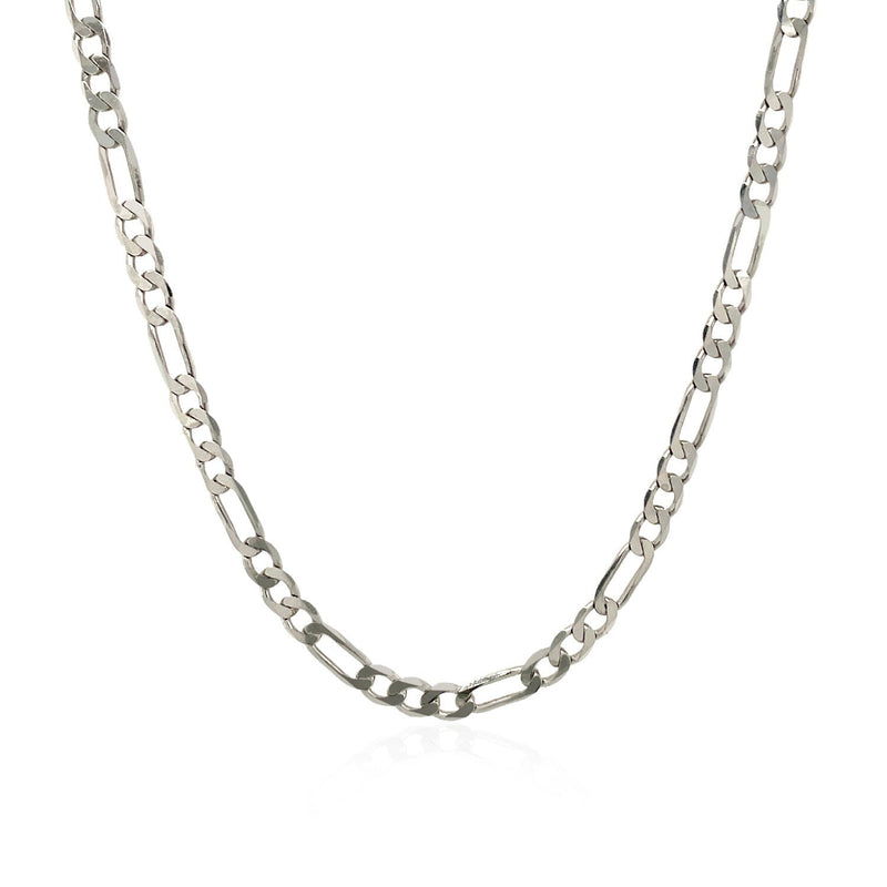 Bids.com 3.0mm 14k White Gold Solid Figaro Chain Necklaces White Smoke 18 / White Gold,20 / White Gold,22 / White Gold,24 / White Gold