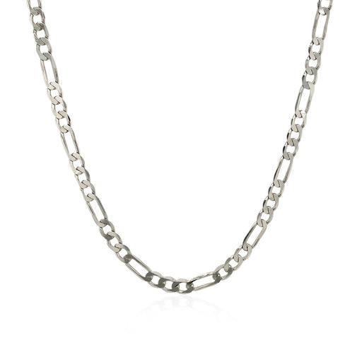 Bids.com 3.0mm 14k White Gold Solid Figaro Chain Necklaces White Smoke 18 / White Gold,20 / White Gold,22 / White Gold,24 / White Gold
