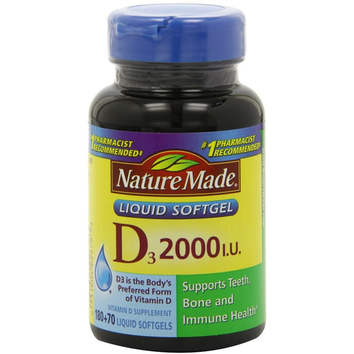 Nature Made Nature Made Vitamin D3, 50 Mcg, Softgels Vitamins & Supplements White Smoke