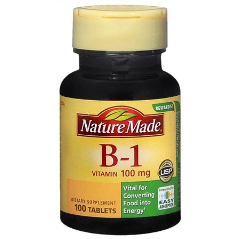 Nature Made Nature Made Vitamin B-1 100 Mg Dietary Supplement Tablets Vitamins & Supplements White Smoke