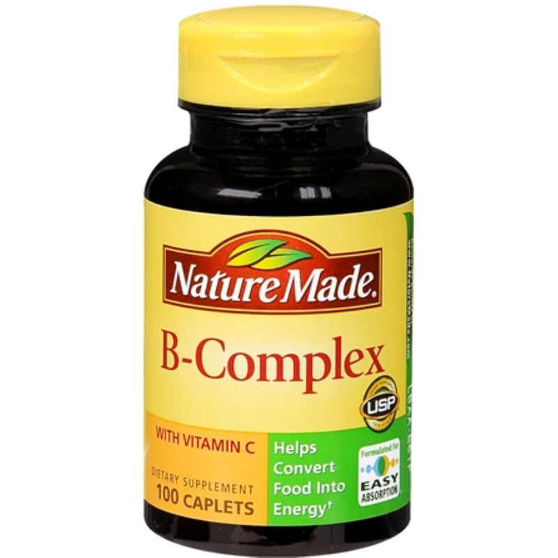 Nature Made Nature Made B-Complex with Vitamin C, Immune & Energy Support, 100 Tablets Vitamins & Supplements Black