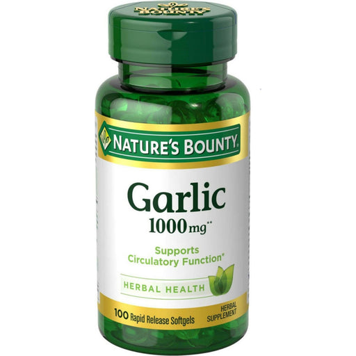 Nature's Bounty Nature's Bounty Herbal Health Odorless Garlic Extract Rapid Release Softgels, 1000 Mg Vitamins & Supplements White Smoke