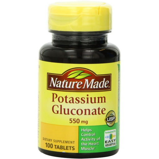 Nature Made Nature Made Potassium Gluconate 550 Mg Tablets Vitamins & Supplements White Smoke