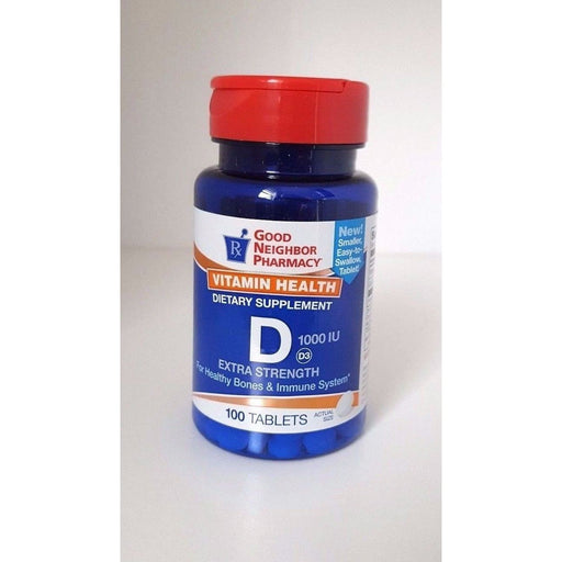 Good Neighbor Pharmacy Good Neighbor Pharmacy GNP Vitamin D3 1000IU 100 Tabs Vitamins & Supplements Light Gray