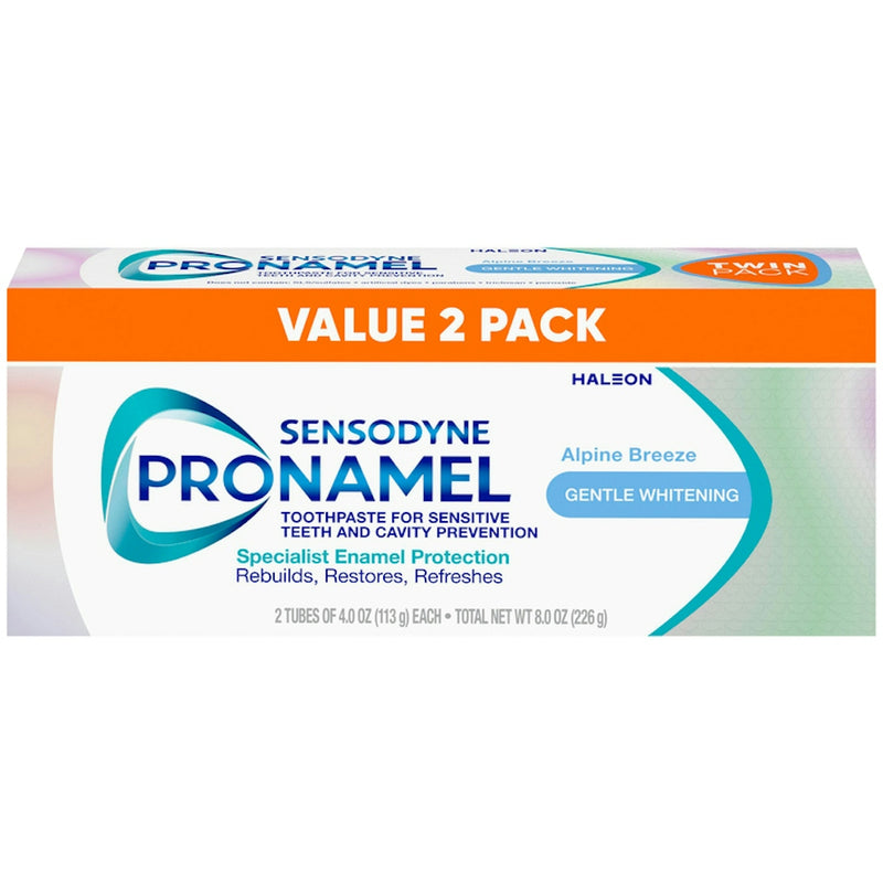 Sensodyne Sensodyne Pronamel Gentle Whitening  Alpine Breeze Toothpaste 4+4 Oz Twin Pack Toothpaste White Smoke