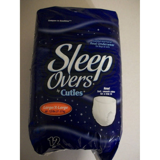 First Quality First Quality Sleep Overs Youth Pants Large/X-Large 65-125 Lbs - (case 4x12) Underwear Black
