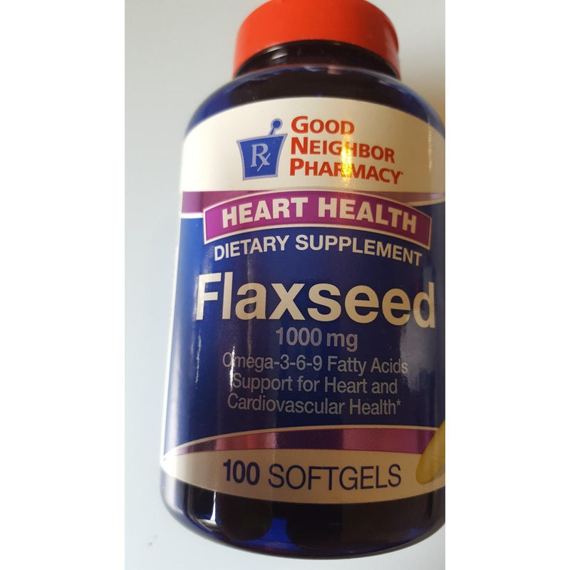 Good Neighbor Pharmacy Good Neighbor Pharmacy GNP Flaxseed 1000 Mg 100 Softgels Fitness & Nutrition Lavender