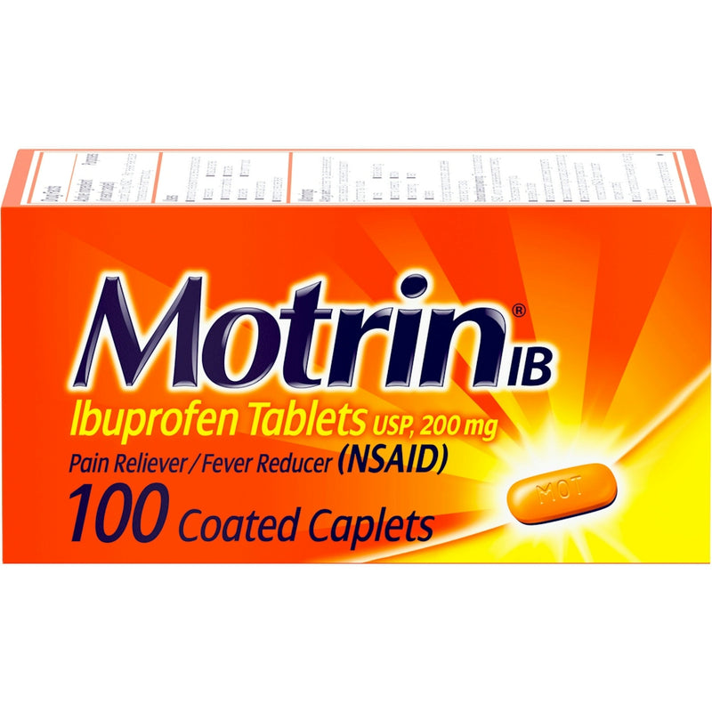Motrin Motrin IB 200Mg Caplets 100Ct Health & Beauty Orange Red