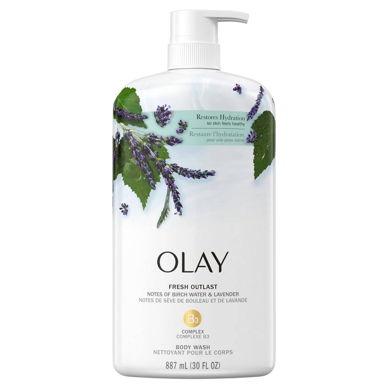Olay Olay Fresh Outlast Body Wash Birch Water & Lavender - 30 Fl Oz Body Wash White Smoke