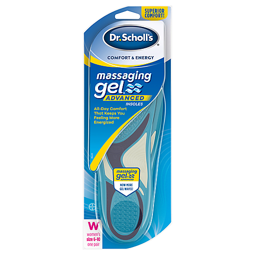 Dr. Scholl's Dr. Scholl's Comfort And Energy Massaging Gel Insoles For Women, Size 6-10, 1 Pair Personal Care White Smoke