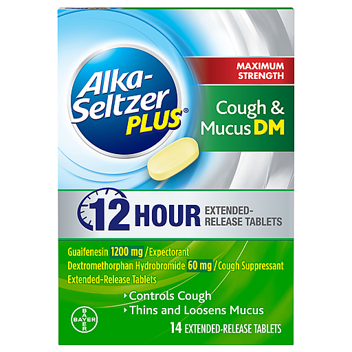 Alka-Seltzer Alka-Seltzer Plus Maximum Strength Cough & Mucus DM 14 Ea Box Personal Care Forest Green