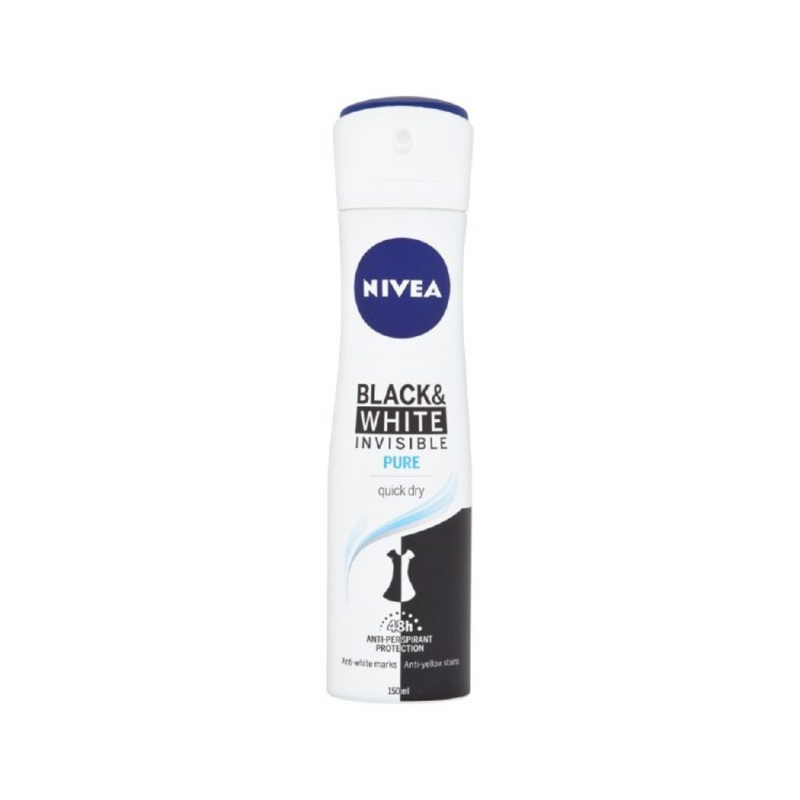Nivea Nivea Black & White Pure Invisible 72H Deodorant 150ml Deodorant White Smoke