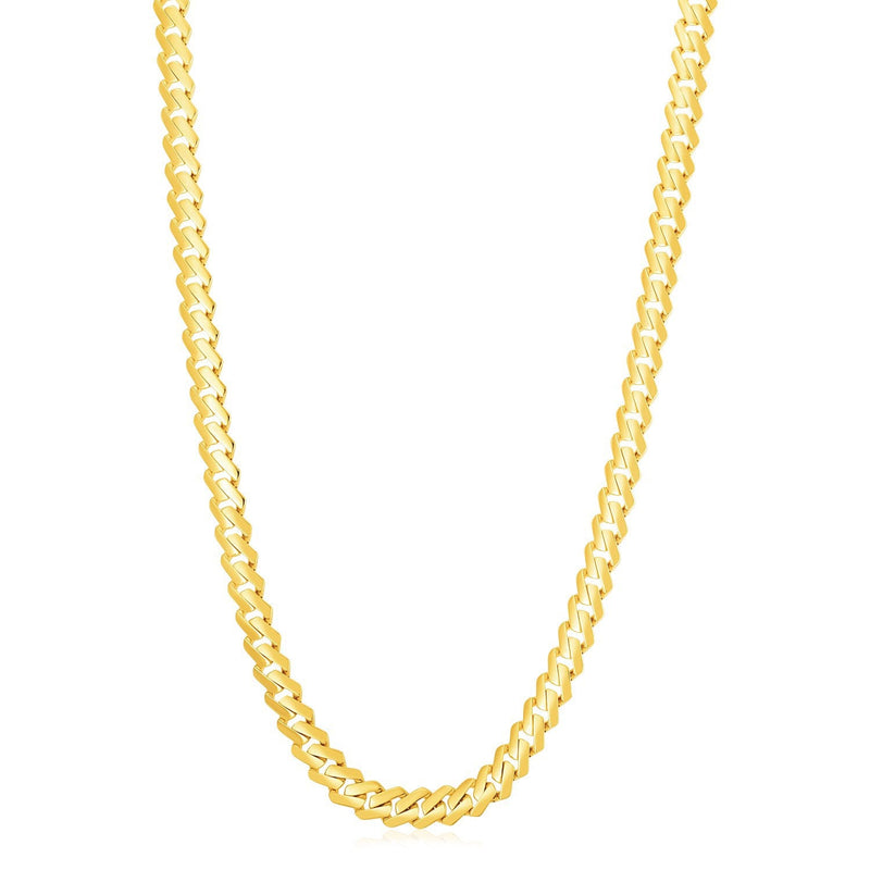 Bids.com 14k Yellow Gold High Polish Modern Lite Edge Chain (8.0mm) Necklaces White Smoke 22 / Yellow Gold
