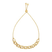 Bids.com Adjustable Chain Bracelet in 14k Yellow Gold Bracelets White Smoke 9.25 / Yellow Gold