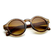 zeroUV Classic Retro Keyhole Round P3 Frame Sunglasses 9196 Sunglasses White Smoke Brown,Tortoise,Shiny black,Matte Black,Creme,Cheetah Amber