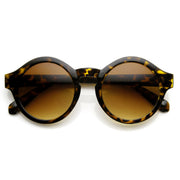 zeroUV Classic Retro Keyhole Round P3 Frame Sunglasses 9196 Sunglasses White Smoke Tortoise