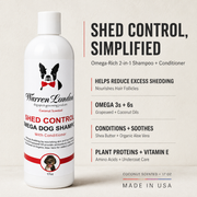Warren London Shed Control Shampoo for Dogs - Professional Size Dog Shampoo Antique White