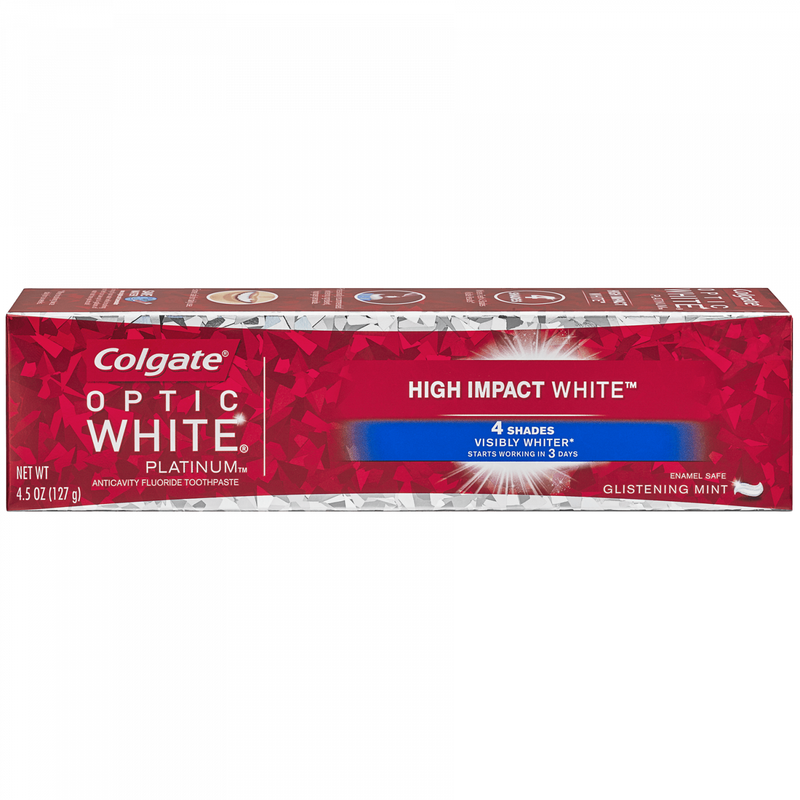 Colgate Colgate Optic White Platinum High-Impact Toothpaste 4.50 Oz Toothpaste Firebrick