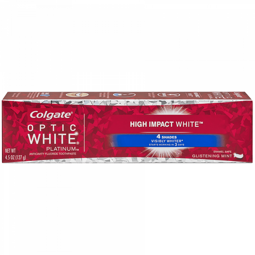 Colgate Colgate Optic White Platinum High-Impact Toothpaste 4.50 Oz Toothpaste Firebrick