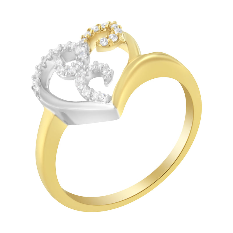 Bids.com 10K Two-Toned Gold Diamond Heart Shape Cluster Ring (1/6 Cttw, H-I Color, I1-I2 Clarity) - Size 6 Rings White Smoke 7 / YellowWhite.Gold,8.5 / YellowWhite.Gold,8 / YellowWhite.Gold,7.5 / YellowWhite.Gold,7.25 / YellowWhite.Gold,6.5 / YellowWhite.Gold,6 / YellowWhite.Gold