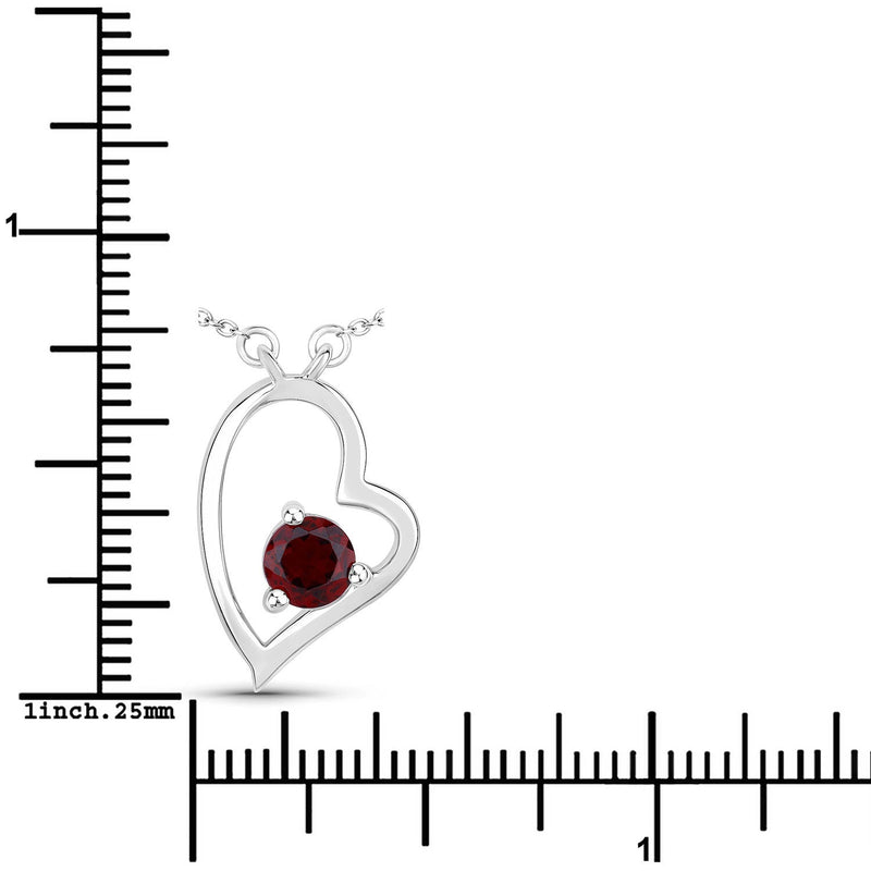 Bids.com 0.60 Carat Genuine Garnet .925 Sterling Silver Necklace Necklaces White Smoke size 18.00
