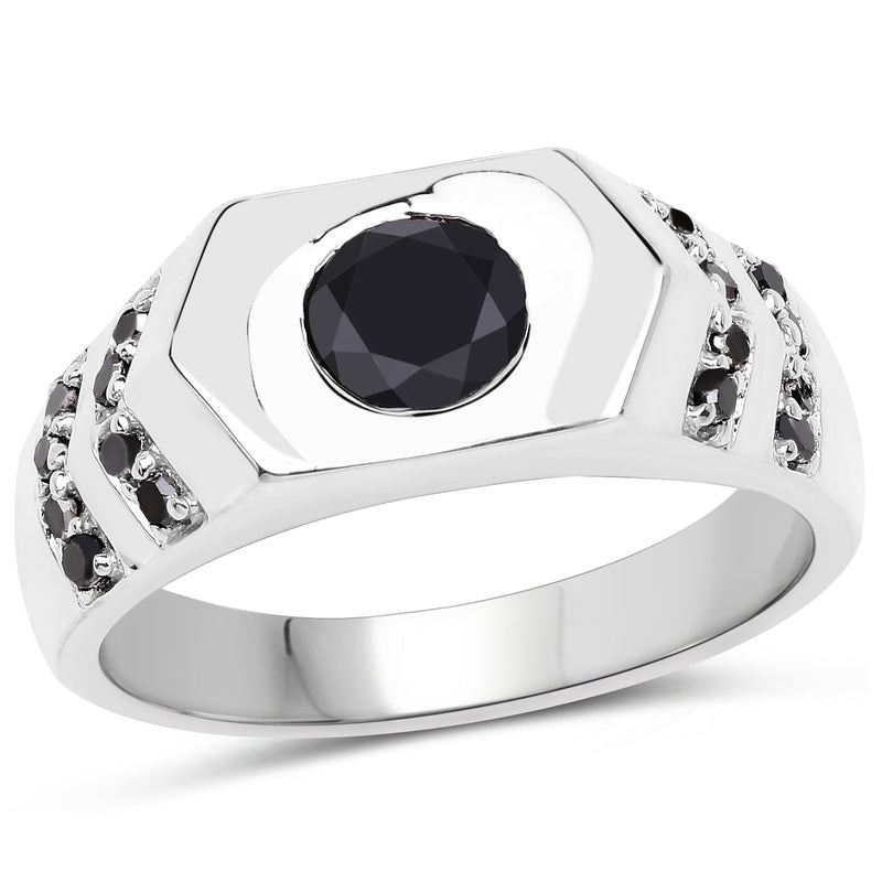 Bids.com 1.53 Carat Genuine Black Diamond .925 Sterling Silver Ring Rings White Smoke size 9.00,size 6.00,size 7.00,size 8.00