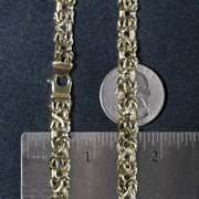 Bids.com 14k Yellow Gold Byzantine Motif Chain Necklace Necklaces Dark Slate Gray 18 / Yellow Gold,20 / Yellow Gold