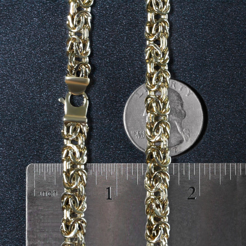 Bids.com 14k Yellow Gold Byzantine Motif Chain Necklace Necklaces Dark Slate Gray 18 / Yellow Gold,20 / Yellow Gold