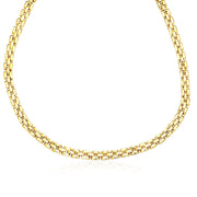 Bids.com 14k Yellow Gold Panther Chain Link Shiny Necklace Necklaces White Smoke 17 / Yellow Gold