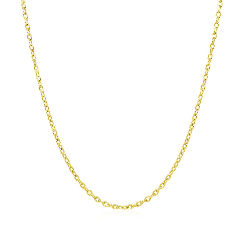 Bids.com 14k Yellow Gold Round Cable Link Chain 1.5mm Necklaces White Smoke 16 / Yellow Gold,17 / Yellow Gold,18 / Yellow Gold,20 / Yellow Gold