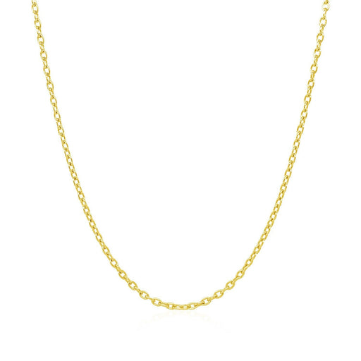 Bids.com 14k Yellow Gold Round Cable Link Chain 1.5mm Necklaces White Smoke 16 / Yellow Gold,17 / Yellow Gold,18 / Yellow Gold,20 / Yellow Gold
