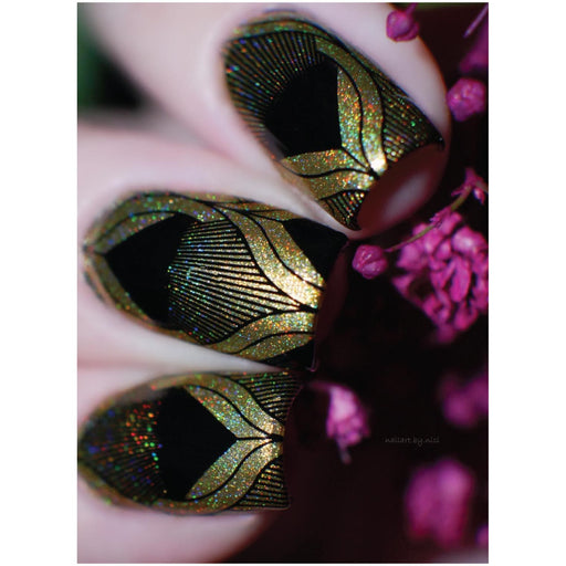 UberChic Beauty Art Deco Glam Stamping Plate Dark Gray
