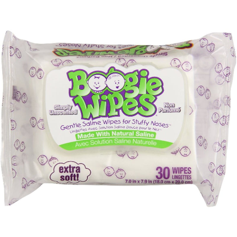 Boogie Wipes Boogie Wipes Gentle Saline Nose Simply Unscented 30 Baby Wipes White Smoke
