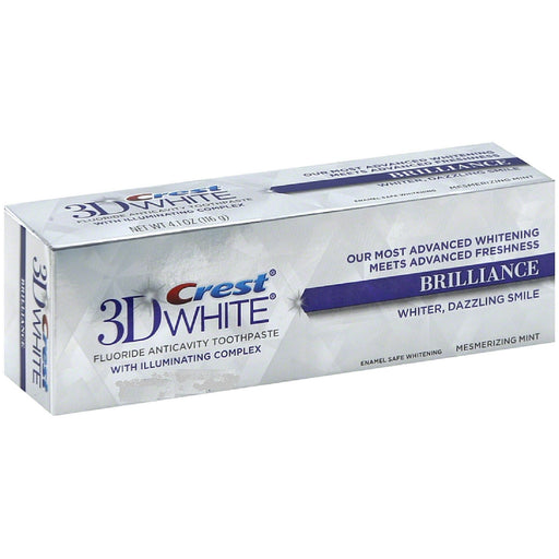 Crest Crest Toothpaste, Anticavity, Fluoride, Vibrant Peppermint, Brilliance - 0.85 Ounce Toothpaste White Smoke