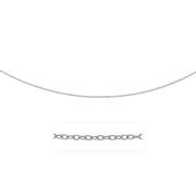 Bids.com 2.5mm 14k White Gold Pendant Chain with Textured Links Necklaces White Smoke 16 / White Gold,18 / White Gold,20 / White Gold,24 / White Gold