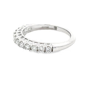 Bids.com .50ct Diamond Wedding Band Ring 14KT White Gold Rings White Smoke 7.0