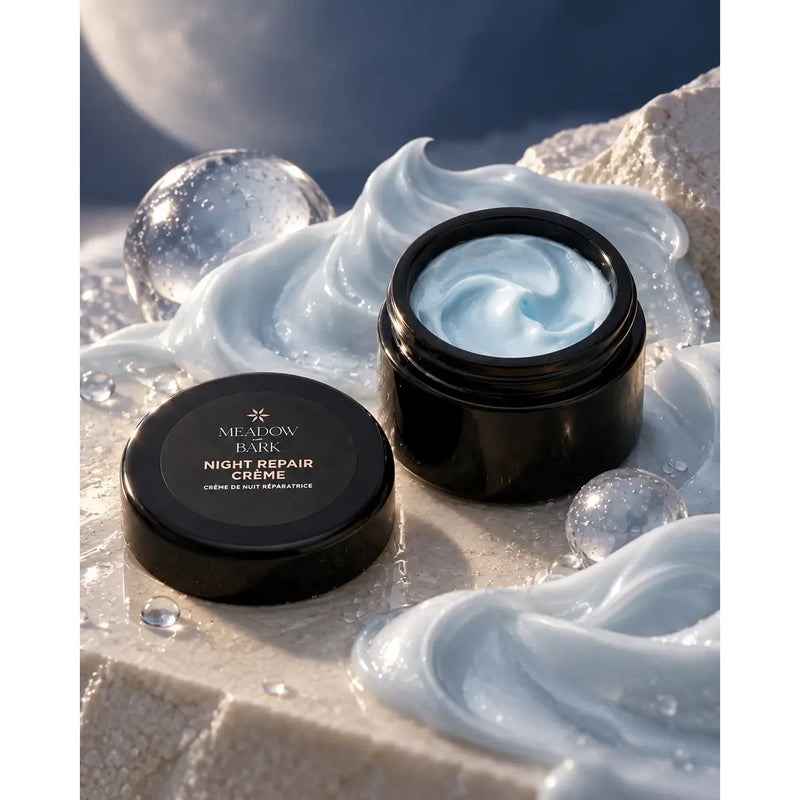 Meadow and Bark Night Repair Crème Skincare Black 50ml,100ml Obsession Size