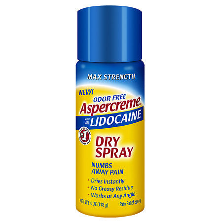 Aspercreme Aspercreme Spray 4% Lidocaine Odor Free 4 oz Health Care Dark Slate Blue