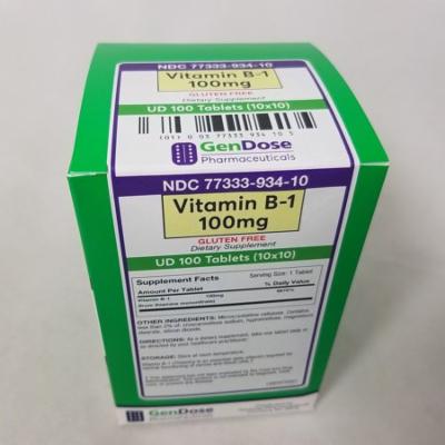 Gendose Gendose Vitamin B-1 100 Mg Tab 100 (10X10) Ud Vitamins & Supplements Dark Gray