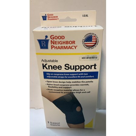 Good Neighbor Pharmacy Good Neighbor Pharmacy GNP Knee Support Open Patella Neoprene Black L/XL Medical Gray