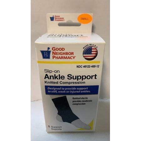 Good Neighbor Pharmacy Good Neighbor Pharmacy GNP Ankle Support Elastic Black, Small Elastic Dark Gray
