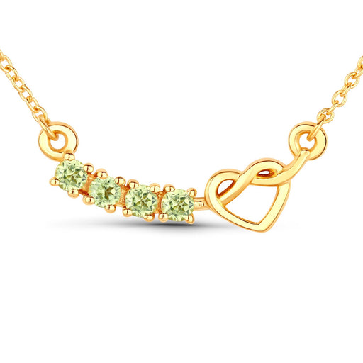Bids.com 0.28 Carat Genuine Peridot .925 Sterling Silver Necklace Necklaces White Smoke size 18.00