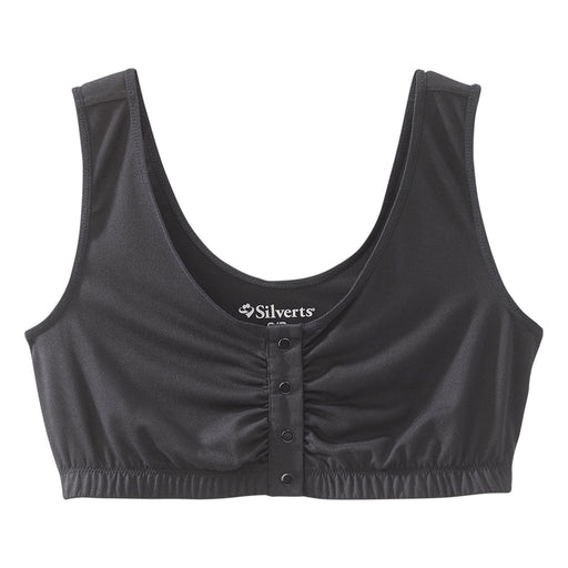 Silverts Silverts Adaptive Front Closure Bra - Black, 2X-Large Bras White Smoke